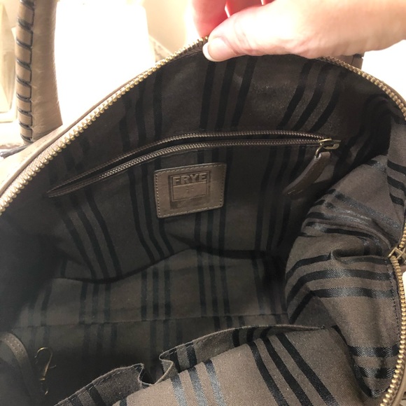 COPY - Frye Jenny Satchel -grey/tan color - Picture 5 of 6